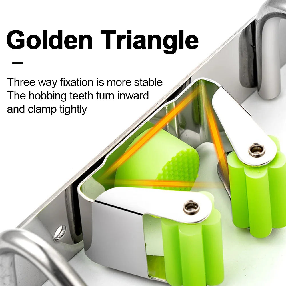 porte balais argenté vert clair adhésif mur moderne hooks rangement outils nettoyage