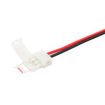 connecteur ruban led clip blanc rouge noir plat lisse basse tension smd 3528 5050