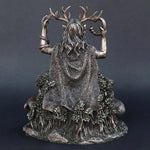 statue celtique cernunnos dieu barbe bois cerf ours serpent verteextérieur jardin décoration ornement table