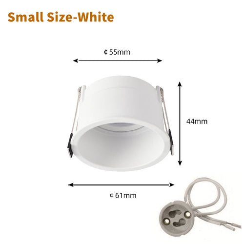 Spot LED encastrable GU10 MR16 blanc moderne 75mm 54mm 61mm 44mm