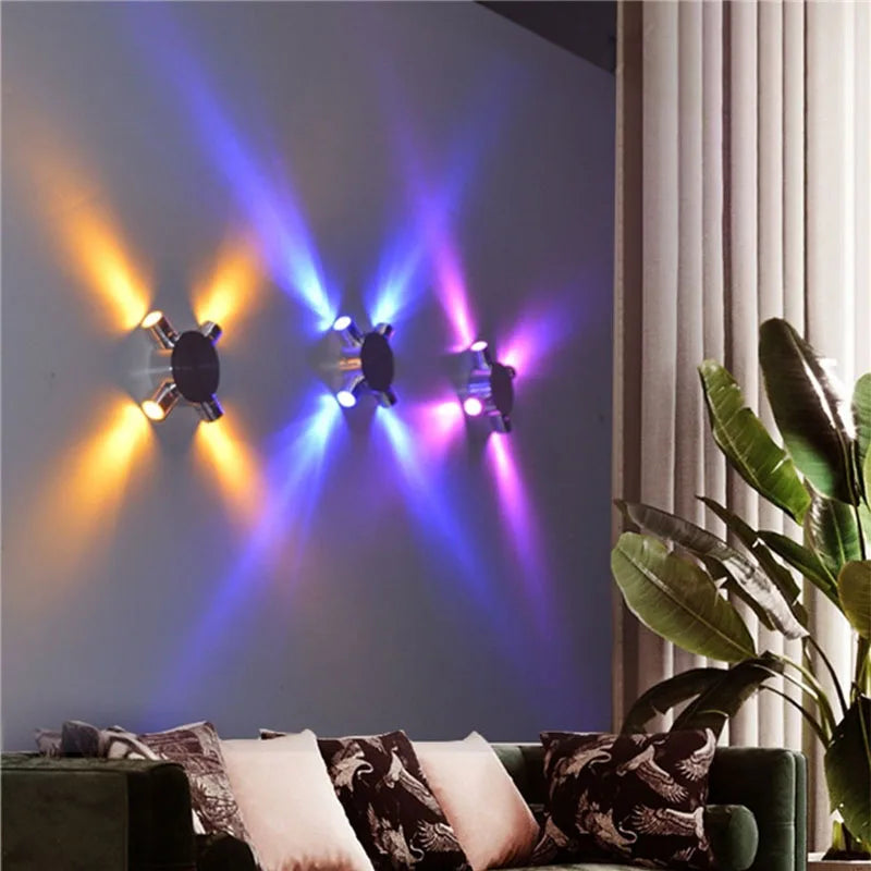 applique murale led moderne argentée projecteurs minimaliste mur fixé interrupteur bouton