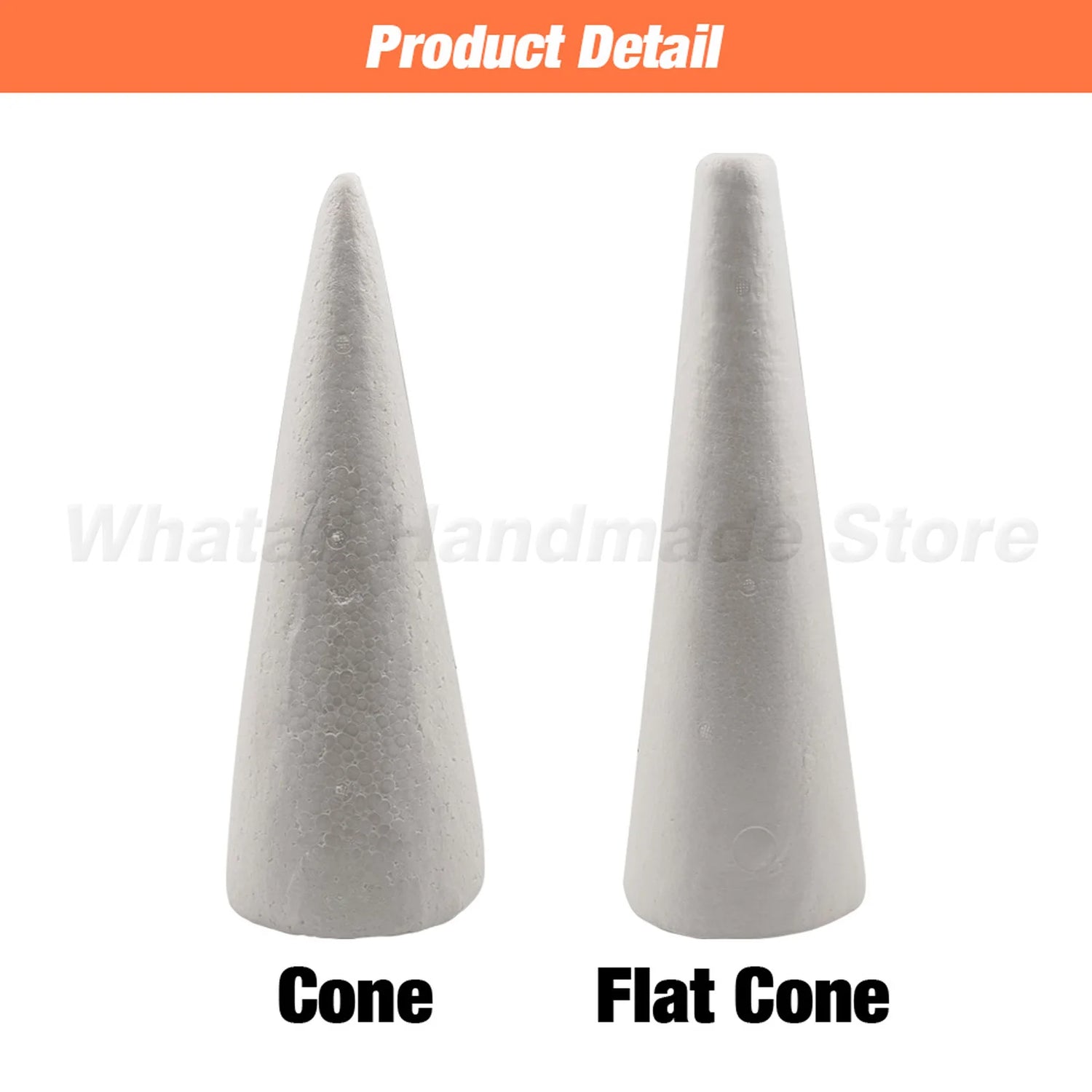Cône polystyrène gris clair pour bricolage
