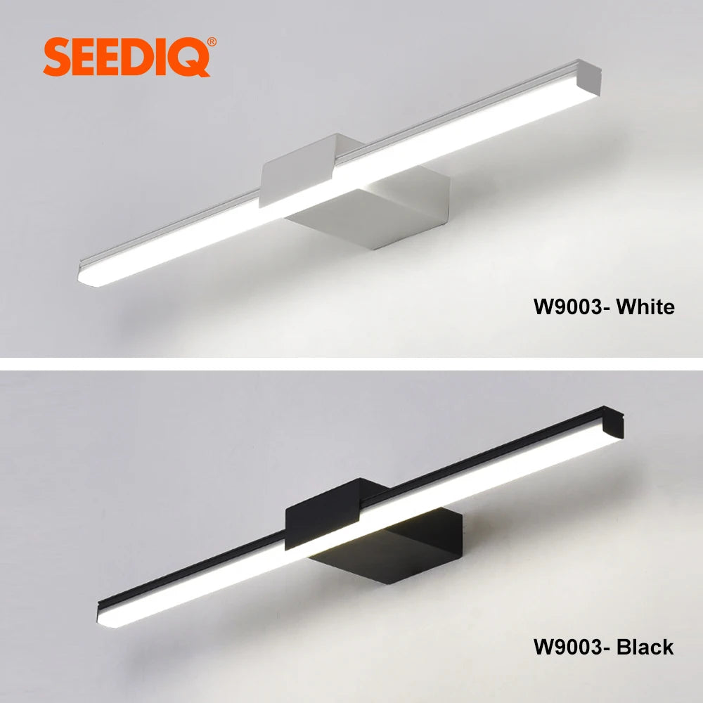 lampe murale led moderne blanc noir rectangle aluminium fixée mur chambre salon