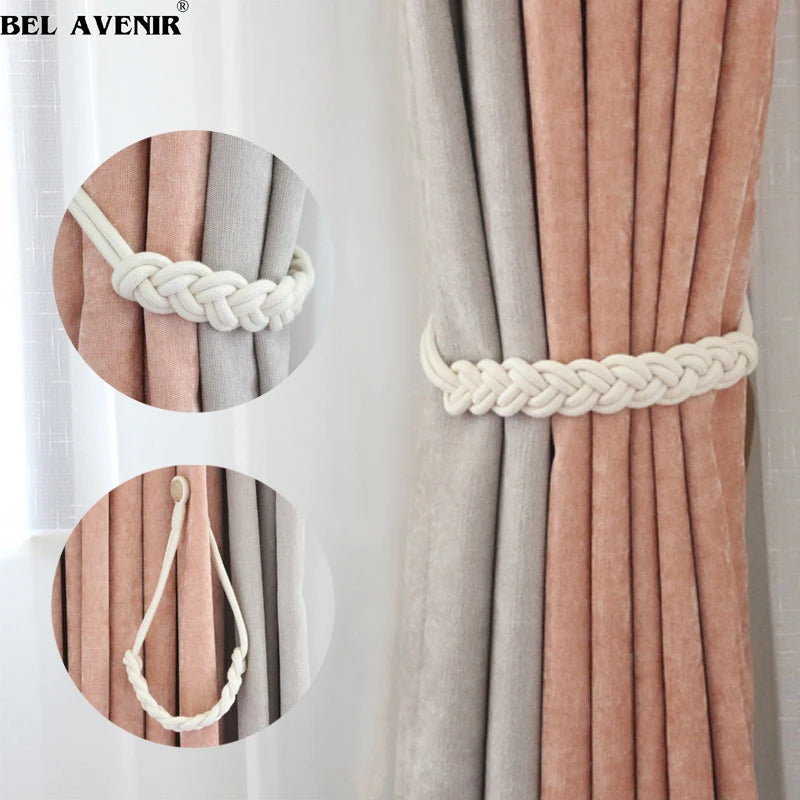 bracelet tressé blanc moderne boucle métal fixe unique accessoire mode 50cm