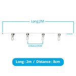 rideau blanc transparent moderne clips fenêtre 2m 4m 6m 8m