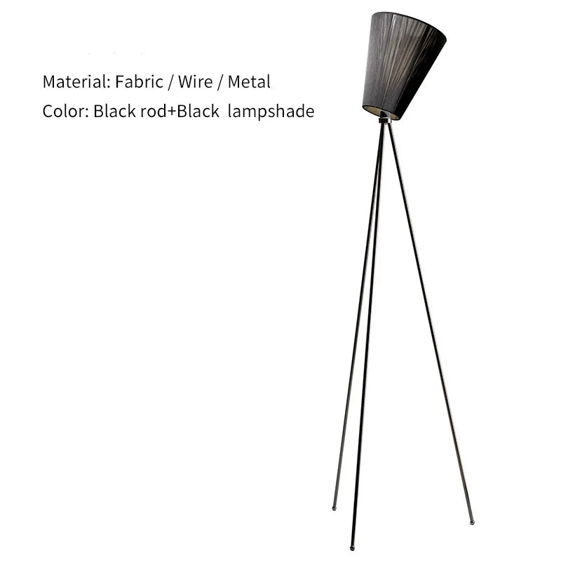 lampe sol bois moderne noir conique mat haut bas toucher interrupteur led 165cm