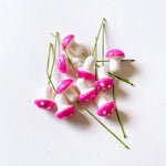 champignons artificiels blancs rouges roses bleus verts taches blanches décoration noël scrapbooking