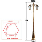 lampadaire or noir rétro classique éclairage public ip65 led alu certifié cccextérieur