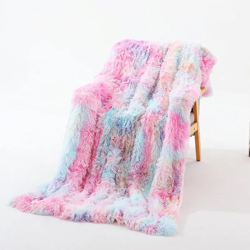 couverture peluche multicolore douce hiver portable 130x160cm moderne imprimée polyester hospitalière voyage pique nique