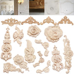 appliques decoratives bois floral sculptees baroques naturelles decoration murale farmhouse classic