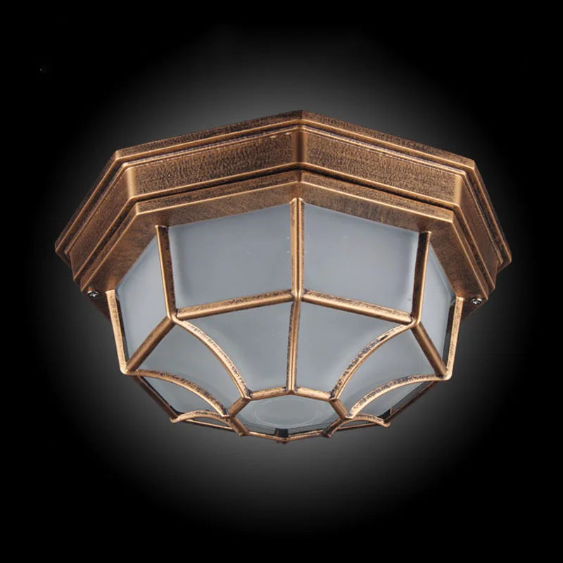 luminaire applique murale industrielle bronze noir blanc verre opalescent européenextérieur IP65