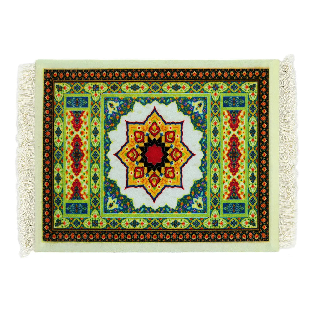 tapis sol persan motif floral classique franges décoration intérieur maison