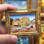 cadre photo or peinture van gogh art miniature aimants réfrigérateur nature morte starry sky