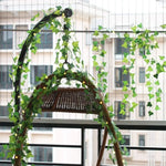 guirlande lumineuse feuilles vertes vigne artificielle bohème rustique extérieure LED accrochée festive jardin anniversaire