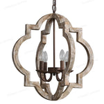suspension lumineuse vintage gris clair brun finition rustique lumières ampoules E14