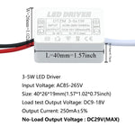 pilote led 300ma 120v 240v 3w 5w 7w 12w 18w 25w 36w alimentation ac90v