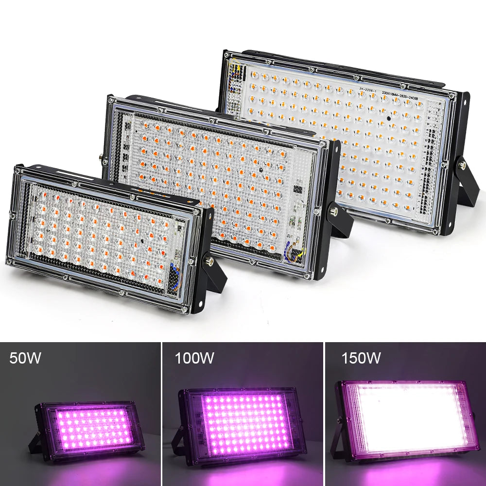lampe led croissance végétale 100w 150w 50w spectre complet 180deg réglable clips aluminium moderne