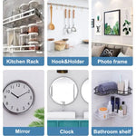 support mural adhésif vis transparent moderne blanc utilisation multiple photo