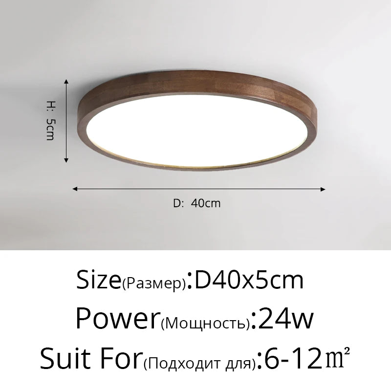 plafonnier led moderne rond carré bois chêne grain opalescent 30cm 60cm télécommande