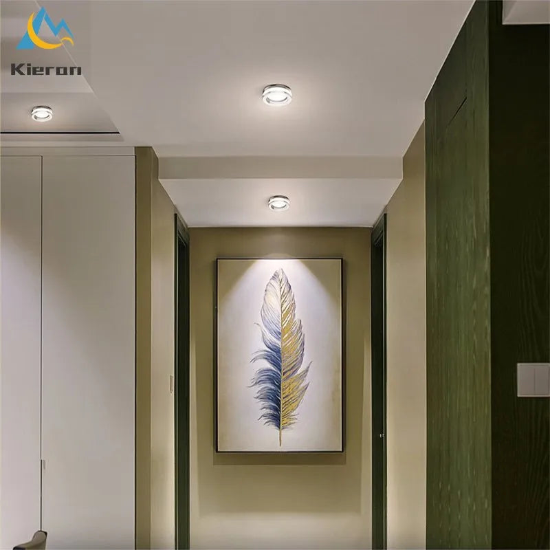 Spot LED moderne acier inoxydable brossé blanc autonome 5m² 5W 7W tricolore