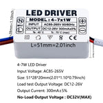pilote led 300ma 120v 240v 3w 5w 7w 12w 18w 25w 36w alimentation ac90v