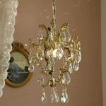 lustre or baroque cristal transparent classique ampoule e27 autonome chambre salle manger