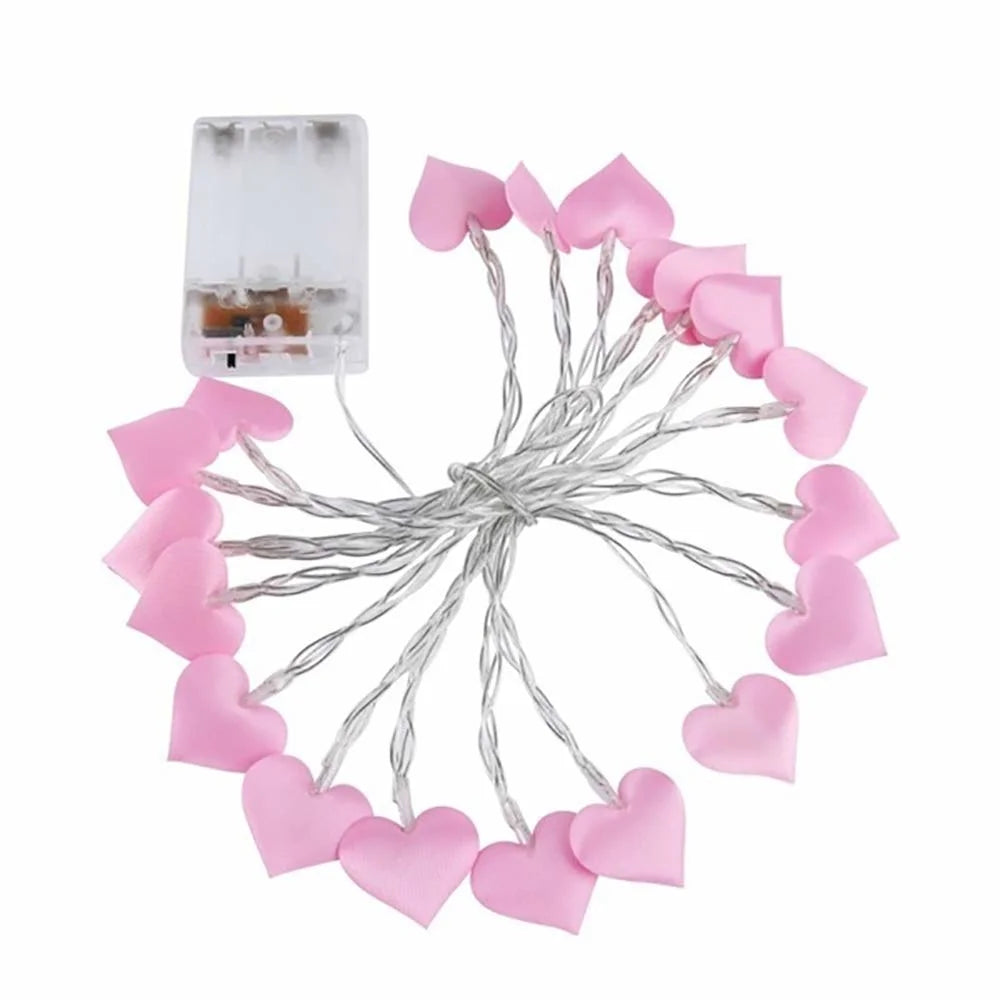 guirlande lumineuse cœur violet rose blanc moderne décoration intérieure saint valentin chambre féerique led
