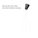 lampe sol bois moderne noir conique mat haut bas toucher interrupteur led 165cm