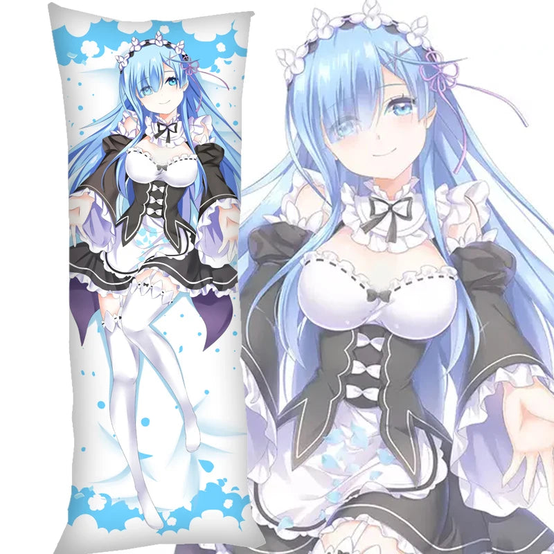 housse coussin animée personnages polyester blanc deco maison taille 60x180 cm