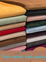 tissu velours épais orange rouge gris moderne 155cm largeur coudre robe matériel bricolage