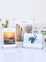 cadre photo acrylique transparent moderne clips plastique affichage mural a3 a4