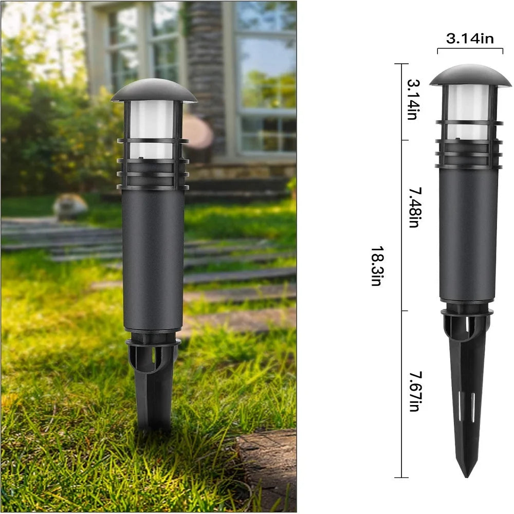 éclairage paysager extérieur led jardin étanche ip65 noir lentille frosted câble double facile moderne