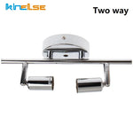Spot LED moderne argenté rotatif fixé murally têtes GU10 LED