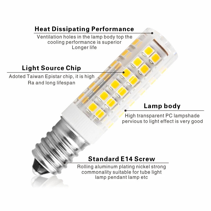 ampoule led e14 blanc froid 3w 4w 5w 7w 360 angle faisceau modernes diodes