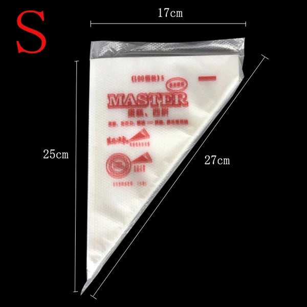 sacs décoration pâtisserie blanc rouge texturés translucides master logo dessert pâtissier triangle taille
