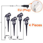 projecteur led moderne noir piquet cable 1m facile jardin extérieur ip65