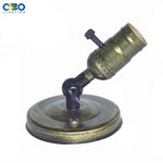 lampe table vintage bronze noir effet vieilli interrupteur mural fixe vis