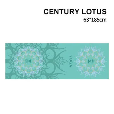 tapis yoga double couche non glissant bleu marine motifs floraux moderne 185x63cm yoga fitness