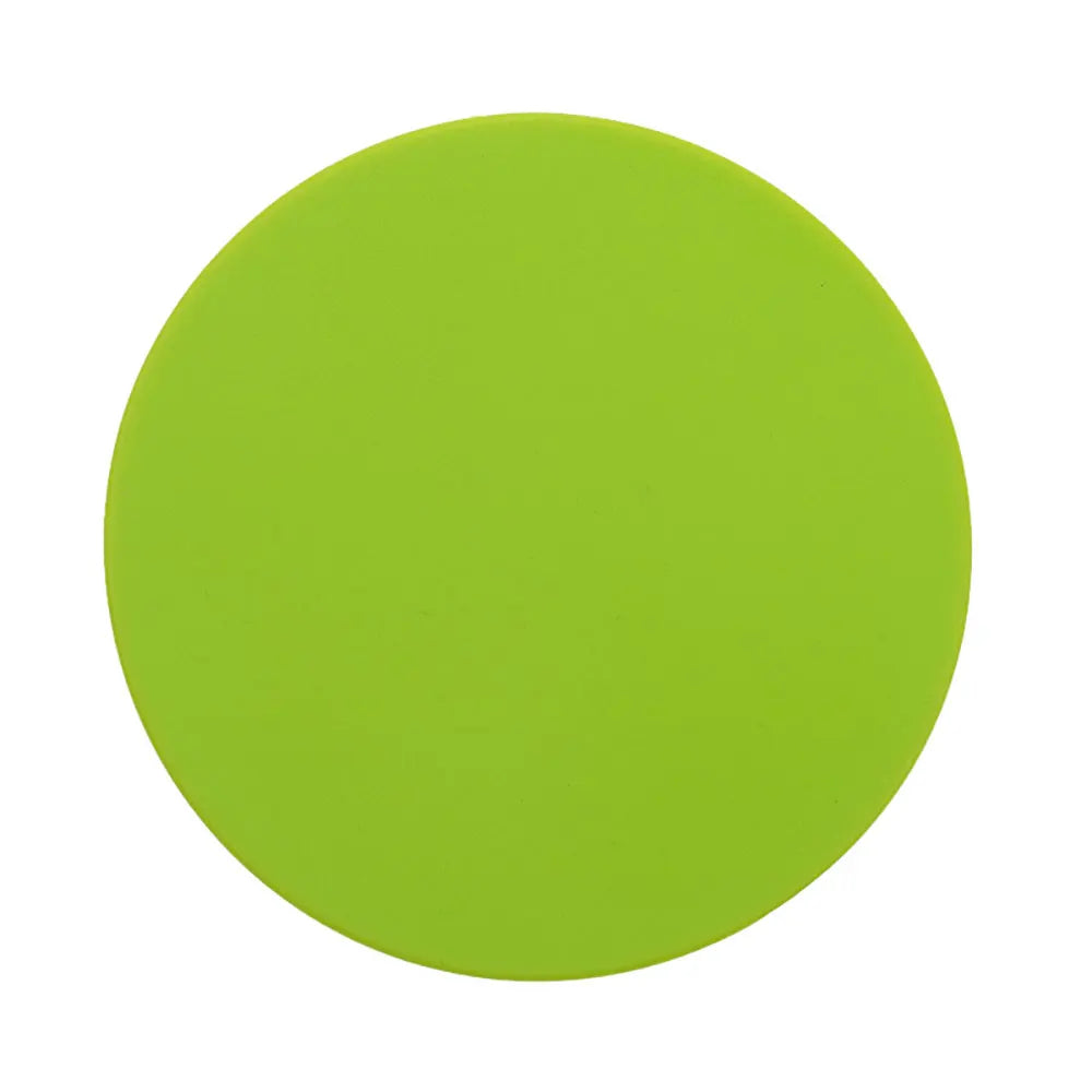 coasters silicone unicolore rose orange vert bleu noir gris blanc modernes imperméables