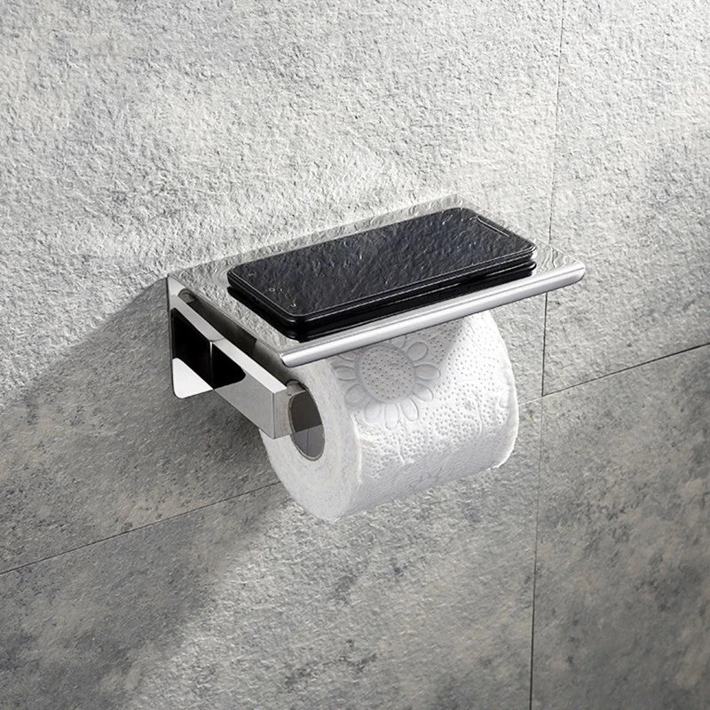 porte serviettes chrome moderne porte savon porte telephone ensemble salle bain vis fixations métal