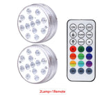 lampe led submersible ip68 13 diodes ronde transparente moderne aimant tasse succion piscine étang