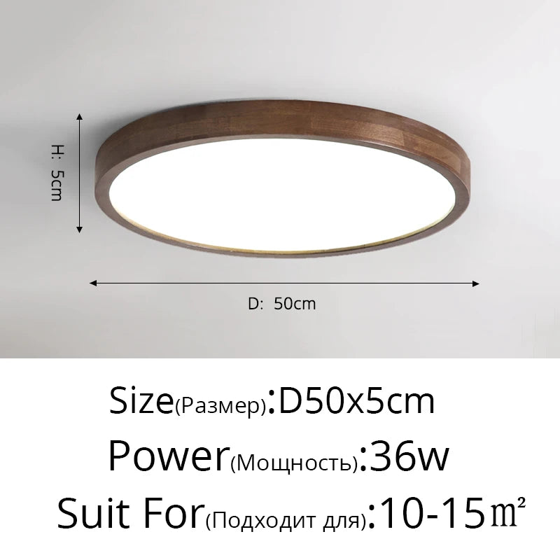 plafonnier led moderne rond carré bois chêne grain opalescent 30cm 60cm télécommande