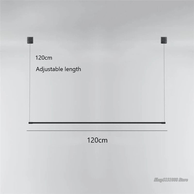 lampe suspendue moderne minimaliste 120cm noir ajustable salon chambre étude