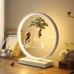 Lampe de chevet rétro vert clair pour chambre