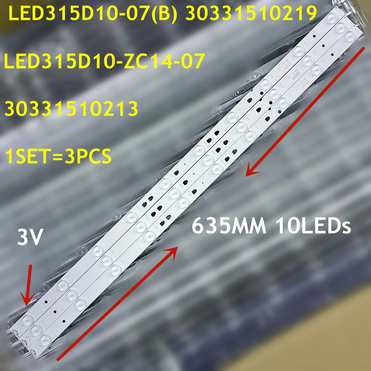 bande led décoration professionnelle blanc moderne connecteurs 635mm 10leds