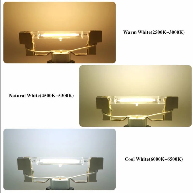 Ampoule LED 15W 20W 30W 40W blanc jaune R7S moderne transparente 50000H