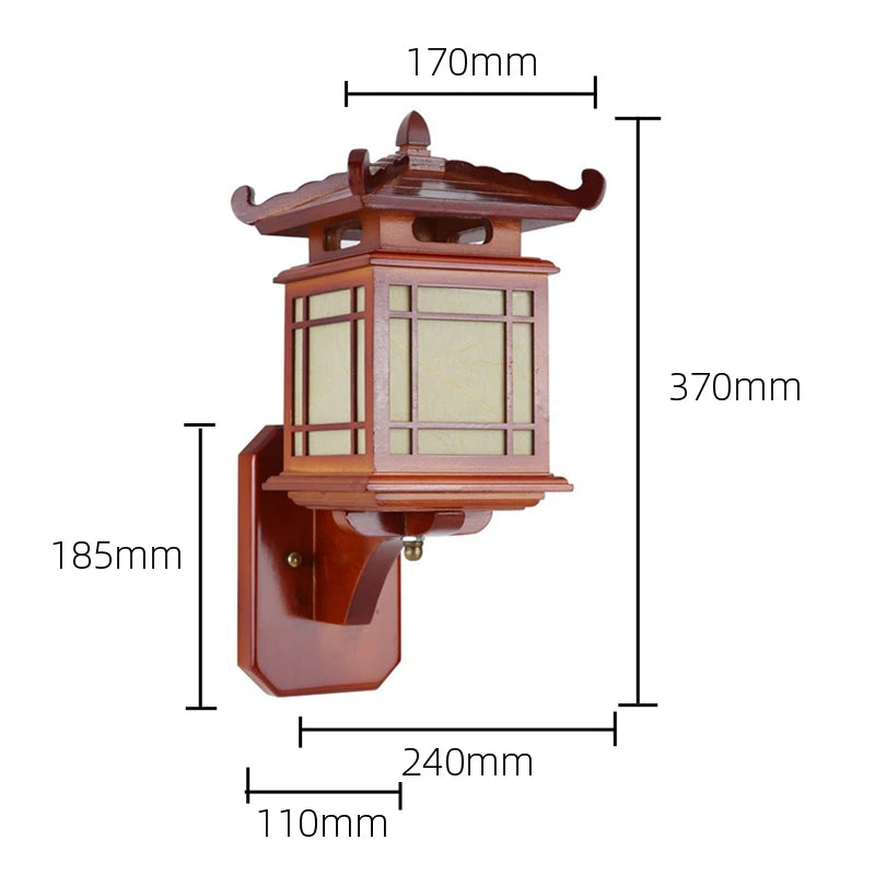 lampe murale bois naturel traditionnelle verre translucide éclairage quotidien oriental fixée mur