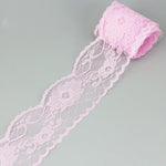 ruban dentelle fleurs bleu rose vert violet classique polyester translucide emballage décorationstituição
