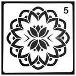 Pochoirs décoration étoile motif radial gris rose moderne 13cm opaques stencils plastique