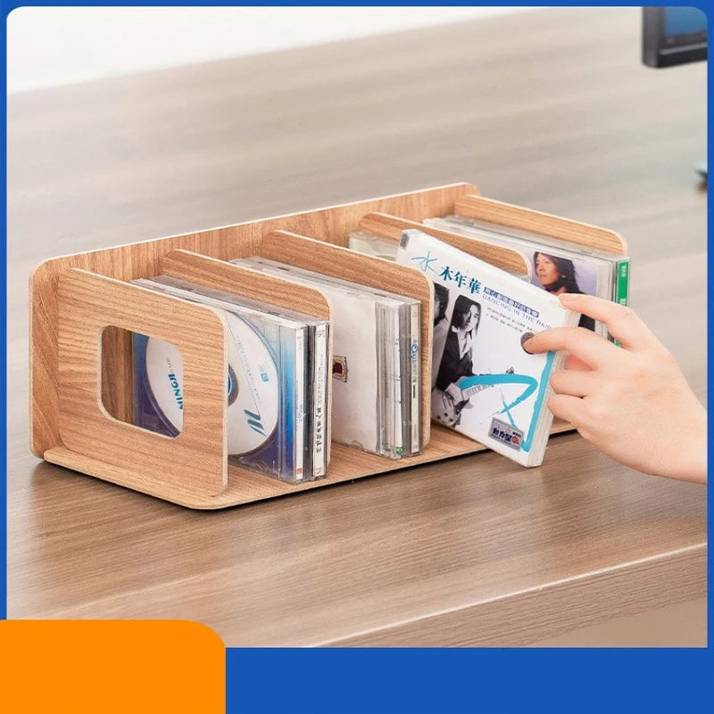 Rangement 24 CD en bois vue de face